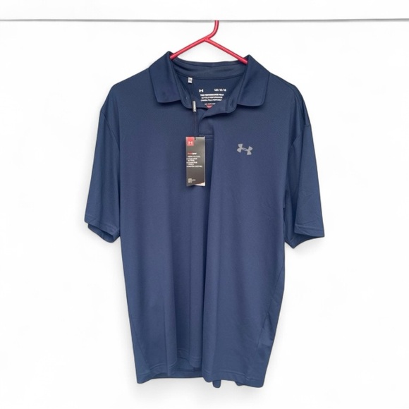 NWT Under Armor Men's Dark Blue Polo Shirt - Picture 4 of 5